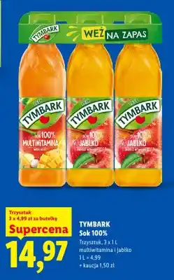 Lidl Sok 100% Multiwitamina Tymbark 3-pak oferta
