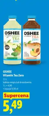 Lidl Napój Oshee Vitamin Green Tea Zero kaktus-mięta oferta