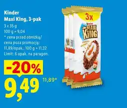 Lidl Baton Kinder Maxi King 3-pak oferta