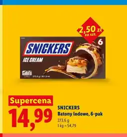 Lidl Batony lodowe Snickers 6-pak oferta