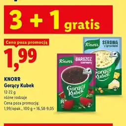 Lidl Zupa Knorr Gorący Kubek Barszcz czerwony oferta