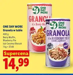 Lidl Granola One Day More w tubie Berry Muffin oferta