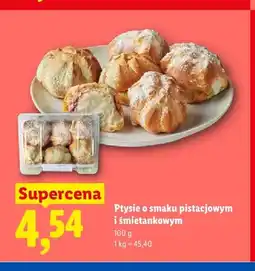 Lidl Ptysie o smaku pistacjowym i śmietankowym oferta