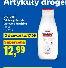 Lidl Żel do mycia ciała Lactovit Lactourea Repairing oferta