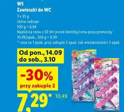 Lidl Zawieszki do WC W5 Gel Power All in One 3-pak oferta