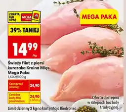 Biedronka Świeży filet z piersi kurczaka Kraina Mięs oferta