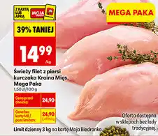 Biedronka Świeży filet z piersi kurczaka Kraina Mięs Mega Paka oferta