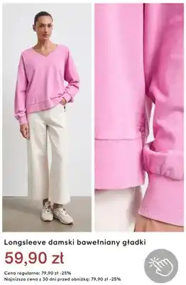 Longsleeve damski bawełniany gładki
