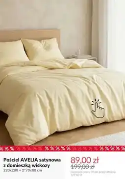 Homla Pościel Avelia satynowa z domieszką wiskozy 220x200+2*70x80 cm oferta