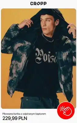 Cropp Pikowana kurtka z odpinanym kapturem Cropp oferta