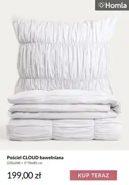 Homla Pościel Cloud bawełniana 220x200 cm + 2x70x80 cm Homla oferta