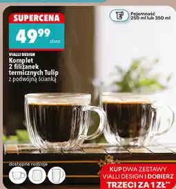 Biedronka Vialli Design Komplet 2 filiżanek termicznych Tulip oferta