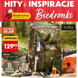 Biedronka Plecak z wyposażeniem Setty oferta
