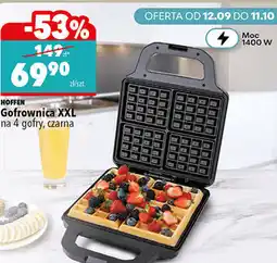 Biedronka Hoffen Gofrownica XXL na 4 gofry, czarna oferta