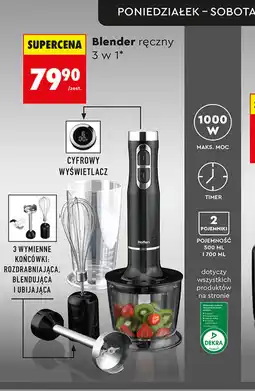 Biedronka Blender ręczny 3 w 1 Hoffen oferta