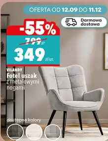 Biedronka Fotel uszak z metalowymi nogami Vilandy oferta
