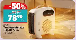 Biedronka Termowentylator LED AD 7756 z pilotem Adler oferta