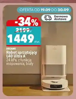 Biedronka Robot sprzątający L40 Ultra A z funkcją mopowania biały Dreame oferta