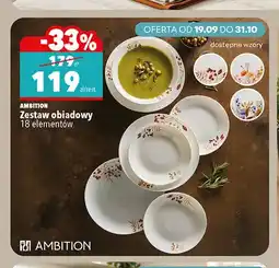 Biedronka Zestaw obiadowy 18 elementów Ambition oferta