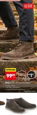 Biedronka Buty jesienne sznurowane ze skóry naturalnej Clevé oferta