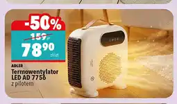 Biedronka Termowentylator LED Ad 7756 z pilotem Adler oferta