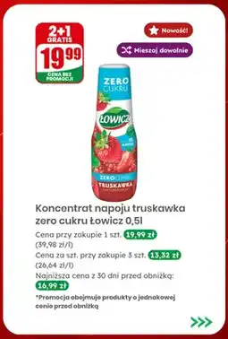 Dino Koncentrat napoju truskawka zero cukru Łowicz oferta