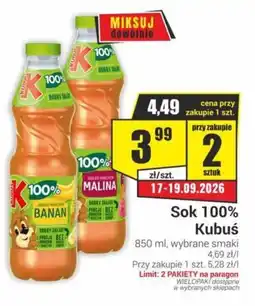 Delikatesy Sezam Sok 100% Kubuś oferta