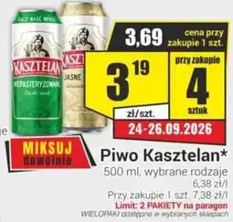 Delikatesy Sezam Piwo Kasztelan* oferta