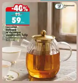 Biedronka Dzbanek ze stalowym zaparzaczem Tulip oferta