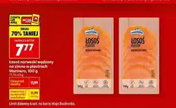 Biedronka Łosoś norweski wędzony na zimno w plastrach Marinero , 100 g oferta