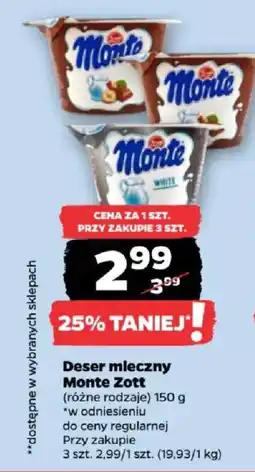 Netto Deser mleczny Monte Zott oferta