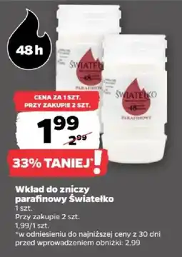 Netto Wkład do zniczy parafinowy Światełko oferta
