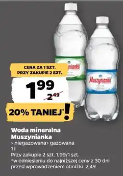 Netto Woda mineralna Muszynianka oferta