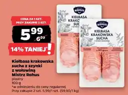 Netto Kiełbasa Krakowska Sucha z Szynki z Wołowiną Mistrz Rohus oferta