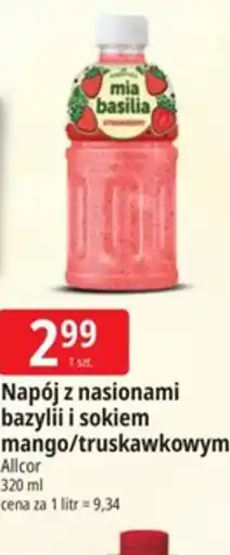E.Leclerc Napój z nasionami bazylii i sokiem mango/truskawkowym Allcor oferta