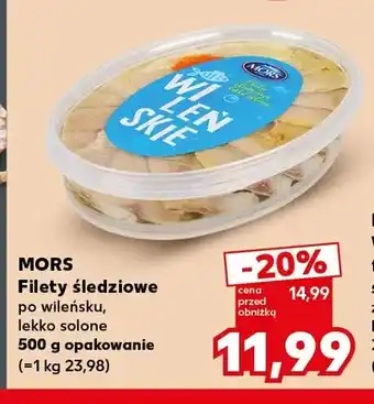 Kaufland Filety śledziowe po wileńsku lekko solone Mors oferta