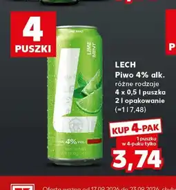 Kaufland Piwo Lech Lime Mint 4-pak oferta