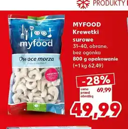 Kaufland Krewetki surowe 31-40 obrane bez ogonka Myfood oferta