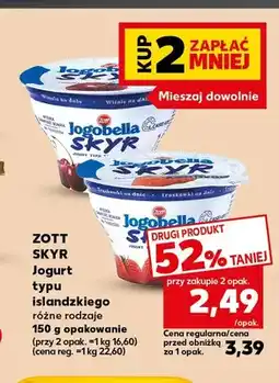 Kaufland Jogurt typu islandzkiego Skyr wiśnie na dnie Zott oferta