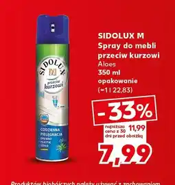 Kaufland Spray do mebli przeciw kurzowi Aloes Sidolux M oferta
