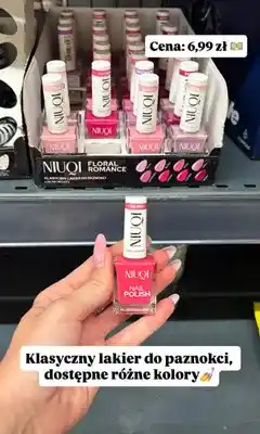 Biedronka Klasyczny lakier do paznokci NIUQI Floral Romance Cherry oferta