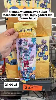 Biedronka Słomka wielorazowa z figurką Disney Stitch oferta