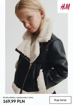 H&M Kurtka pilotka z podszewką z misia H & M oferta