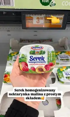 Biedronka Serek homogenizowany Piątnica nektarynka-malina oferta