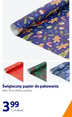 Action Świąteczny papier do pakowania 500x70 cm oferta
