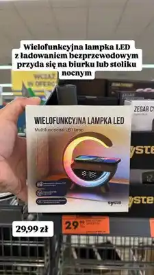 Biedronka Wielofunkcyjna lampka LED Systec z ładowaniem bezprzewodowym oferta