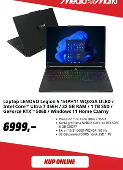 Media Markt Laptop LENOVO Legion 5 15IPH11 WQXGA OLED oferta