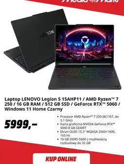 Media Markt Laptop LENOVO Legion 5 15AHP11 oferta