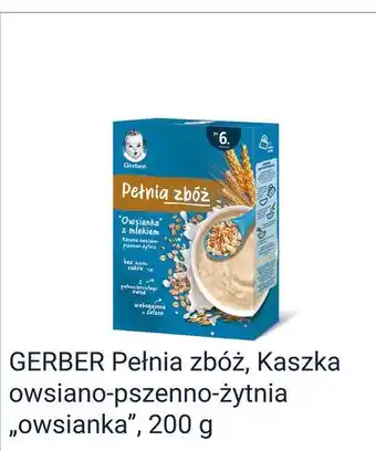 GERBER Pełnia zbóż, Kaszka owsiano-pszenno-żytnia „owsianka”