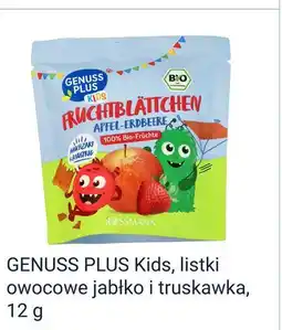 Rossmann GENUSS PLUS Kids, listki owocowe jabłko i truskawka oferta